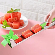 Load image into Gallery viewer, New Incredible Watermelon Cutter Multi Melon Knife Slicer Cutting Machine Stainless Steel Windmill Fruit Household Artifact Kitchen Tool
