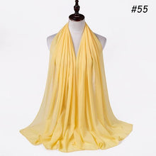 Load image into Gallery viewer, New Long Solid Colorful Soft Chiffon Hijab Elegant Scarf Wrap Lightweight Islamic Head Wear Escharpe Shawls Headband Stole Muslim Hijabs Wrap Headscarf Scarves Colors For Women
