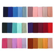 Load image into Gallery viewer, New Long Solid Colorful Soft Chiffon Hijab Elegant Scarf Wrap Lightweight Islamic Head Wear Escharpe Shawls Headband Stole Muslim Hijabs Wrap Headscarf Scarves Colors For Women
