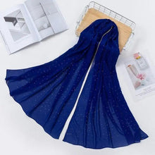 Load image into Gallery viewer, New Luxurious Gold Chiffon Head Scarf Solid Soft Long Muslim Scarves For Women Hijab Musulman Female Shawl and Wrap
