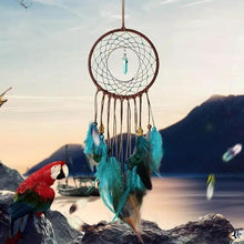 Load image into Gallery viewer, New Luxury Original Silver Gray Dream Catcher 2 Ring Feather Hanging Art Gifts To Bestie Friends Creative Valentine's Day Gifts
