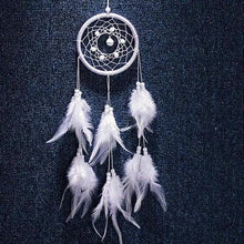 Load image into Gallery viewer, New Luxury Original Silver Gray Dream Catcher 2 Ring Feather Hanging Art Gifts To Bestie Friends Creative Valentine's Day Gifts
