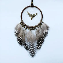 Load image into Gallery viewer, New Luxury Original Silver Gray Dream Catcher 2 Ring Feather Hanging Art Gifts To Bestie Friends Creative Valentine's Day Gifts
