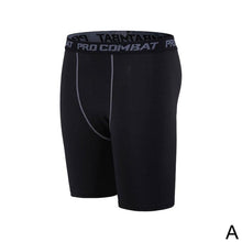 将图片加载到图库查看器，New Male Fitness Quick-Drying Tight Shorts Elastic Compression Leggings Training Pants Men Running Shorts Comfort Black Gray Mens Running Compression Pants Workout Cool Quick Dry Sports Shorts for Running Athletic Underwear
