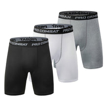 将图片加载到图库查看器，New Male Fitness Quick-Drying Tight Shorts Elastic Compression Leggings Training Pants Men Running Shorts Comfort Black Gray Mens Running Compression Pants Workout Cool Quick Dry Sports Shorts for Running Athletic Underwear
