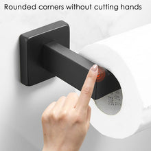 Load image into Gallery viewer, New  Matte Black Toilet Paper Holder Wall Mount Tissue Roll Hanger 304 Stainless Steel Bathroom Accessories Toilet Paper Holder Tissue Roll Holder Hanger Stainless Steel Matte Black Bathroom Lavatory Hardware Wall Mount 14.5cm
