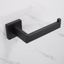 Load image into Gallery viewer, New  Matte Black Toilet Paper Holder Wall Mount Tissue Roll Hanger 304 Stainless Steel Bathroom Accessories Toilet Paper Holder Tissue Roll Holder Hanger Stainless Steel Matte Black Bathroom Lavatory Hardware Wall Mount 14.5cm
