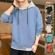 Load image into Gallery viewer, New Men Casual Sweatshirt Hoodies Male Solid Color Pullover Tops Spring Autumn Winter Pullover Floral Print Flannel Check Hoodie Autumn Jackets For Men

