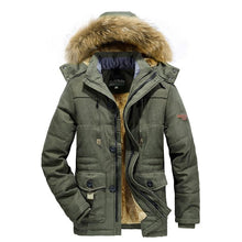 Load image into Gallery viewer, New Men's Thick Warm Waterproof Jacket Hooded Men Outdoor Jacket Men's Thick Casual Hooded Solid Color Outdoor Jacket Winter Cotton Jacket Men's Jacket With Multi-Pockets

