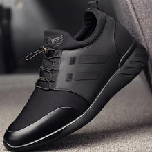 Load image into Gallery viewer, New Mens Casual Leather Lace Up Sneakers Solid Color Breathable Business Mens Fashion Leather Dress Sneakers Flexible Business Casual Non-Slip Shoes For Men
