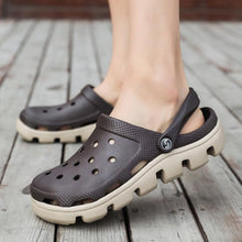 Load image into Gallery viewer, New Mens Summer Slippers Beach Sandals Jelly Shoes Men Outdoor Sandals Hollow Clogs Adjustable Garden Slippers House Shoes Durable Lightweight Beach Clogs
