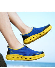 Load image into Gallery viewer, New Mesh Mens Aqua Shoes Outdoor Breathable Quick Dry Water Sneakers Light Anti-Skid Sport Footwear Comfortable Mesh Work Shoes Beach Swim Surf Shoes Water Shoes
