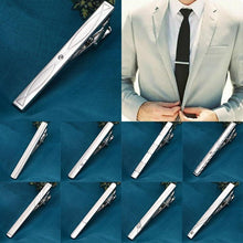 Load image into Gallery viewer, New Metal Silver Color Tie Clip For Men Wedding Necktie Tie Clasp Clip Tie Clips for Men Tie Bar Clip  Regular Ties Necktie Wedding Business Tie Pin Clips Gentleman Ties Bar Elegant Men's Accessories
