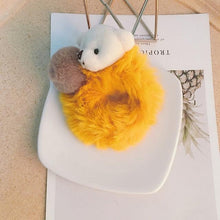 将图片加载到图库查看器，New Mink Fur Hair Rope Scrunchie Women Accessory Flurry Headband Hair Ties Elastic Fashion Hair Ring Women's Wristband Scrunchie Hairband Pom Pom Hair Tie Ring
