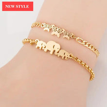 Load image into Gallery viewer, New Modern Elegant Stainless Steel Luxury Bracelet For Women Lovely Animal Butterfly Elephant Strand Bracelets Bangles Jewelry Accessories
