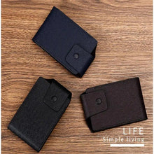 将图片加载到图库查看器，New Modern Fashion Unisex Business Leather Wallet Cool ID Credit Card Holder Name Cards Case Pocket Organizer Bag Multiple Card Slots Wallet Clip Very Light Wearable Clip
