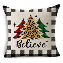将图片加载到图库查看器，New Plaid Christmas Linen Pillowcase Xmas Series Cushion Cover Case Pillow Custom Square Pillowcase Cushion Cover Thrown Linen Pillowcase Christmas Gift 45X45CM
