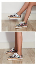 将图片加载到图库查看器，New Popular Womens Shoes Colorful Beautiful Flower Printing Shoes Lace-up Flat Women's Casual Womens Sneakers High-Quality Women's White Sports Casual Couple Shoes Summer Trainers Walking Sneakers
