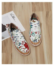 将图片加载到图库查看器，New Popular Womens Shoes Colorful Beautiful Flower Printing Shoes Lace-up Flat Women's Casual Womens Sneakers High-Quality Women's White Sports Casual Couple Shoes Summer Trainers Walking Sneakers
