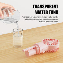 Load image into Gallery viewer, New Portable Handheld Fan USB Rechargeable Turbo Water-Cooled Spray Mini Fan 4 Gear Speed Air-conditioning Mute Fans Outdoor Handheld Misting Fan Rechargeable Mini Personal Fan Battery Operated for Travel
