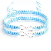 Load image into Gallery viewer, New Retro Infinity Handmade Bracelet Set Friendship Bracelet Set Love Couples Bracelets Bangles Set Infinity Matching Bracelets For Couples His And Hers Infinity Sign Handmade Rope Braided Stainless Steel BFF Bracelets
