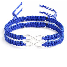 Load image into Gallery viewer, New Retro Infinity Handmade Bracelet Set Friendship Bracelet Set Love Couples Bracelets Bangles Set Infinity Matching Bracelets For Couples His And Hers Infinity Sign Handmade Rope Braided Stainless Steel BFF Bracelets

