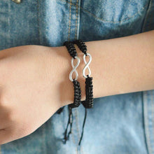 Load image into Gallery viewer, New Retro Infinity Handmade Bracelet Set Friendship Bracelet Set Love Couples Bracelets Bangles Set Infinity Matching Bracelets For Couples His And Hers Infinity Sign Handmade Rope Braided Stainless Steel BFF Bracelets
