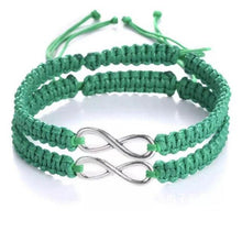 Load image into Gallery viewer, New Retro Infinity Handmade Bracelet Set Friendship Bracelet Set Love Couples Bracelets Bangles Set Infinity Matching Bracelets For Couples His And Hers Infinity Sign Handmade Rope Braided Stainless Steel BFF Bracelets
