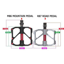 Load image into Gallery viewer, New  Road Bike Pedal Non-Slip Ultra-Light Aluminum 3 Ball Bearing Cycling Pedals Mountain Bike Pedals Pedals Aluminum Bicycle Flat Platform Pedals Lightweight Non-Slip Sealed Bearing For Road Mountain
