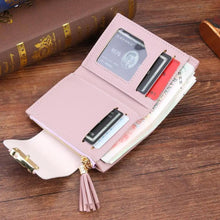 将图片加载到图库查看器，New Short PU Leather Clutch Bags Card Holder Wallet And  Small Coin Purse for Women And Girls
