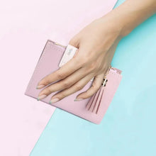 将图片加载到图库查看器，New Short PU Leather Clutch Bags Card Holder Wallet And  Small Coin Purse for Women And Girls
