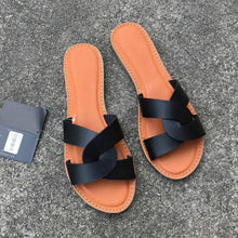 将图片加载到图库查看器，New Slides Women Summer Slippers Outdoor Summer Beach Shoes Fashion Slip-On Woman Slippers Leather Sandals Women's Flip Flops Leather Slide Beach Pool Slipper Sandals

