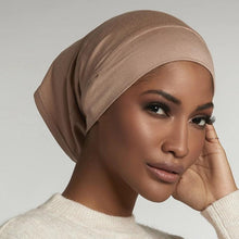 Load image into Gallery viewer, NEW Soft Cotton Hijab Breathable Turban Tie Under Scarf Elegant Ear Hole Stretch Inner Hijabs Lightweight Turban Round Front Under Hijab Caps Female Turban Bonnet

