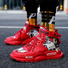 将图片加载到图库查看器，New Sport Mens High Quality Sneakers Breathable Lightweight Red Basketball Luxury Fashion Running Sneakers Non Slip Tennis Sport Athletic Walking Workout Sneakers
