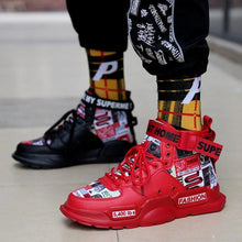 将图片加载到图库查看器，New Sport Mens High Quality Sneakers Breathable Lightweight Red Basketball Luxury Fashion Running Sneakers Non Slip Tennis Sport Athletic Walking Workout Sneakers
