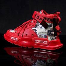 将图片加载到图库查看器，New Sport Mens High Quality Sneakers Breathable Lightweight Red Basketball Luxury Fashion Running Sneakers Non Slip Tennis Sport Athletic Walking Workout Sneakers
