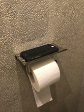 Load image into Gallery viewer, NEW Stainless Steel Toilet Paper Holder BathroomPaper Phone Holder Shelf Towel Roll shelf Accessories  Toilet Paper Holder with Phone Shelf Aluminum Bathroom Accessories Tissue Roll Dispenser Storage Rack Wall Mounted Modern Paper Towel Adapter
