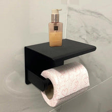 Load image into Gallery viewer, NEW Stainless Steel Toilet Paper Holder BathroomPaper Phone Holder Shelf Towel Roll shelf Accessories  Toilet Paper Holder with Phone Shelf Aluminum Bathroom Accessories Tissue Roll Dispenser Storage Rack Wall Mounted Modern Paper Towel Adapter
