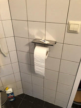 Load image into Gallery viewer, NEW Stainless Steel Toilet Paper Holder BathroomPaper Phone Holder Shelf Towel Roll shelf Accessories  Toilet Paper Holder with Phone Shelf Aluminum Bathroom Accessories Tissue Roll Dispenser Storage Rack Wall Mounted Modern Paper Towel Adapter
