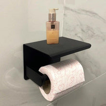 Load image into Gallery viewer, NEW Stainless Steel Toilet Paper Holder BathroomPaper Phone Holder Shelf Towel Roll shelf Accessories  Toilet Paper Holder with Phone Shelf Aluminum Bathroom Accessories Tissue Roll Dispenser Storage Rack Wall Mounted Modern Paper Towel Adapter
