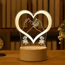 Load image into Gallery viewer, New Sterlling Romantic Love 3D Lamp Heart-shaped Balloon Acrylic LED Night Light Decorative Table Lamp Valentine's Day Sweetheart Wife's Gift
