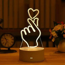 Load image into Gallery viewer, New Sterlling Romantic Love 3D Lamp Heart-shaped Balloon Acrylic LED Night Light Decorative Table Lamp Valentine's Day Sweetheart Wife's Gift
