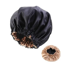 Load image into Gallery viewer, New Stunning Extra Large Satin Lined Bonnet Women Big Size Beauty Print Satin Silk Bonnet Sleep Night Cap Head Cover Bonnet Hat
