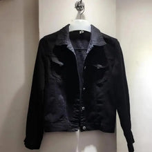 Load image into Gallery viewer, New Stunning Long Sleeve Winter Slim White Black Jeans Top For Women Solid Denim Jacket Women Short Overcoat For Ladies
