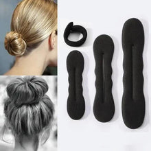 Load image into Gallery viewer, New Style  Black Hair Styling Bun Curler Classic Magic Hair Bun Maker Foam Sponge Bun Twist Hair Shaper For Women
