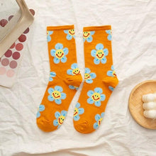 将图片加载到图库查看器，New Style Cartoon Flower Women Socks Kawaii Socks Breathable Spring Autumn Casual Socks Beautiful Girls Socks For Women

