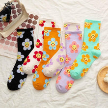 将图片加载到图库查看器，New Style Cartoon Flower Women Socks Kawaii Socks Breathable Spring Autumn Casual Socks Beautiful Girls Socks For Women
