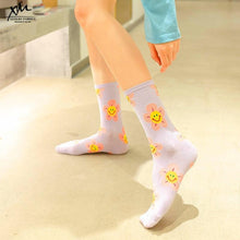 将图片加载到图库查看器，New Style Cartoon Flower Women Socks Kawaii Socks Breathable Spring Autumn Casual Socks Beautiful Girls Socks For Women
