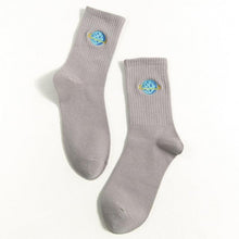 将图片加载到图库查看器，Combed Out Of Pure Cotton Socks Autumn Cute Japanese Harajuku Planet Magic Array Embroidery Long Socks Korean Style Kawaii Girls Socks For Men And Women
