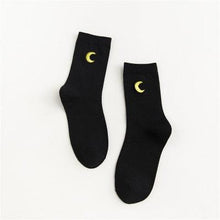 将图片加载到图库查看器，Combed Out Of Pure Cotton Socks Autumn Cute Japanese Harajuku Planet Magic Array Embroidery Long Socks Korean Style Kawaii Girls Socks For Men And Women
